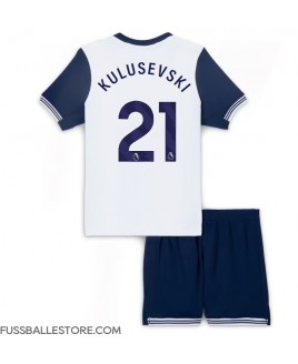 Günstige Tottenham Hotspur Dejan Kulusevski #21 Heimtrikotsatz Kinder 2024-25 Kurzarm (+ Kurze Hosen)
